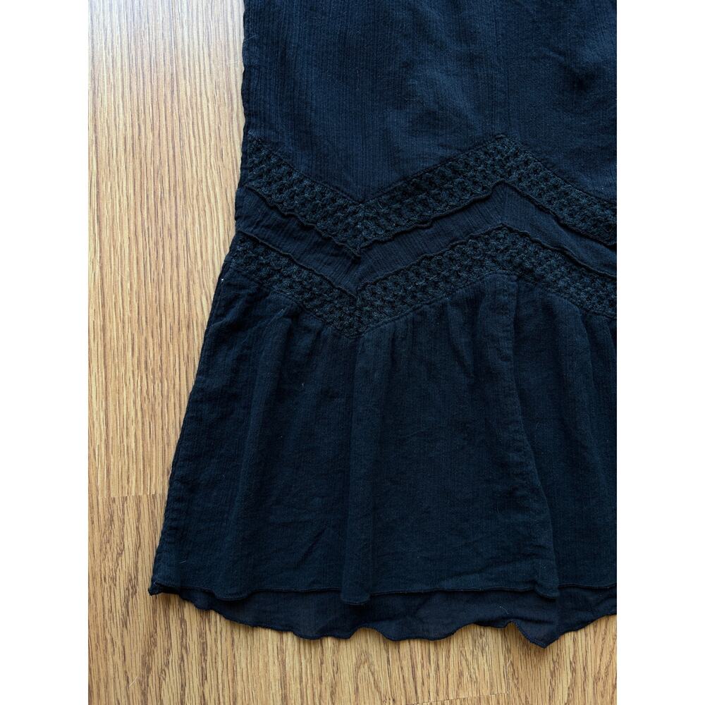 Black Cotton Prairie Skirt - Size Extra Large - Picture 3 of 4